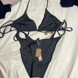 Skims swim two piece, size M top and bottom, gunmetal